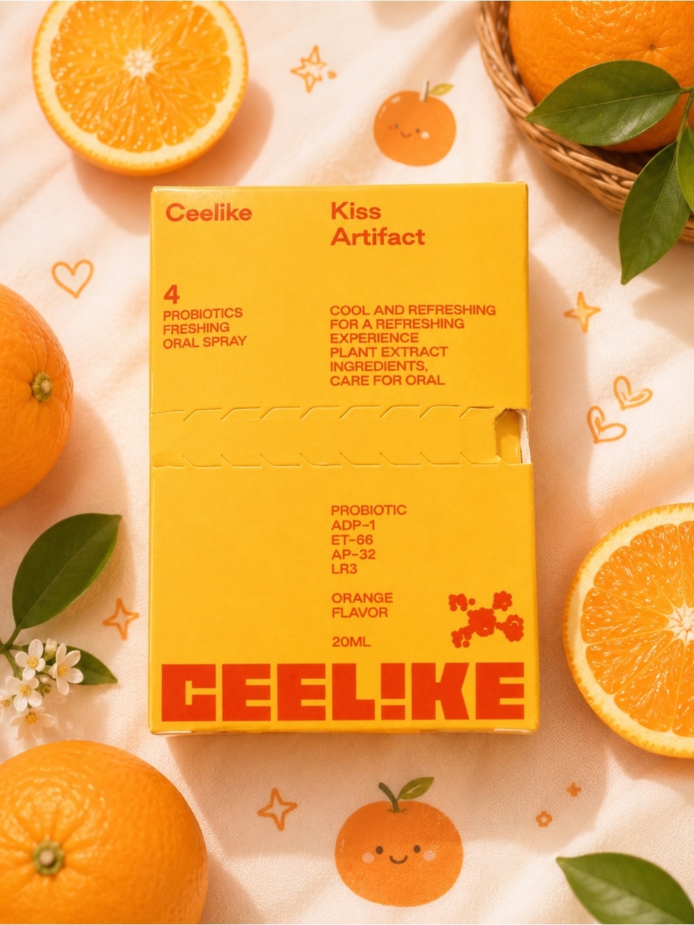 Ceelike Kiss Artifact Probiotic Oral Spray — Orange NIB Factory Sealed